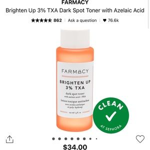 Farmacy brighten up 3% TXA dark spot toner